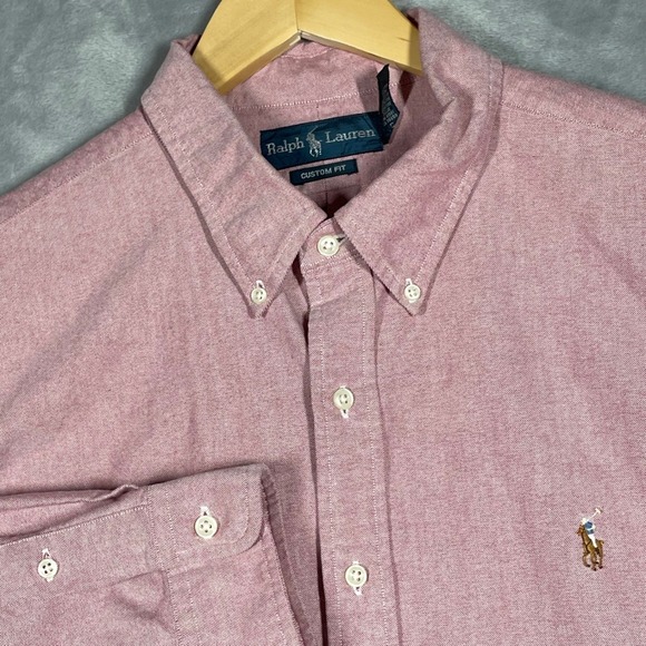 Ralph Lauren Other - Ralph Lauren Mens XXL Custom Fit Oxford Button Down Shirt Red Heathered Cotton